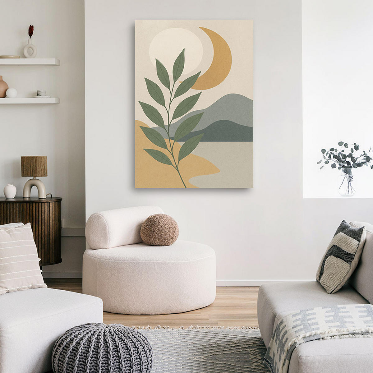 LEINWANDBILD Abstraktion 30x45cm - Beige, Textil (30/45cm) - Feeby