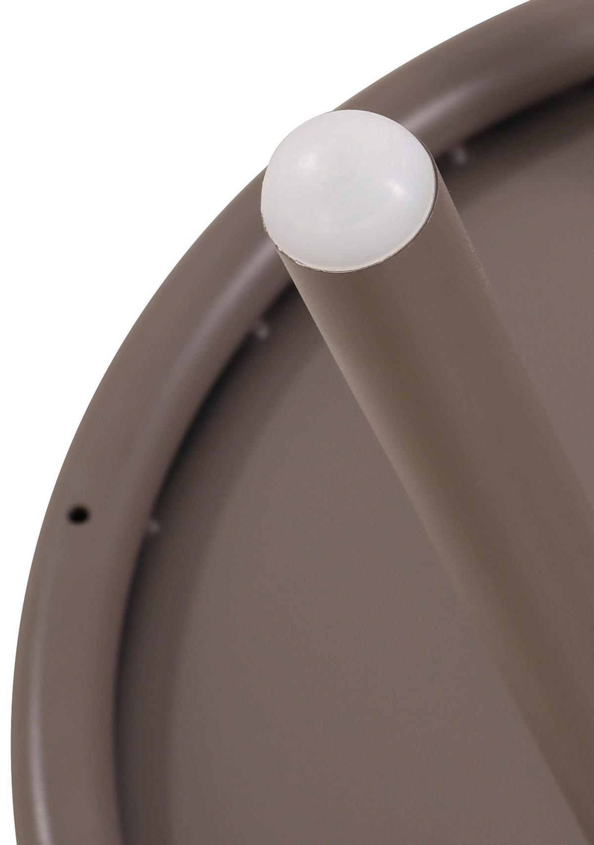 COUCHTISCH oval 80/45/45 cm Kunststoff taupe - Taupe, Kunststoff/Metall (45/80/45cm) - CLP