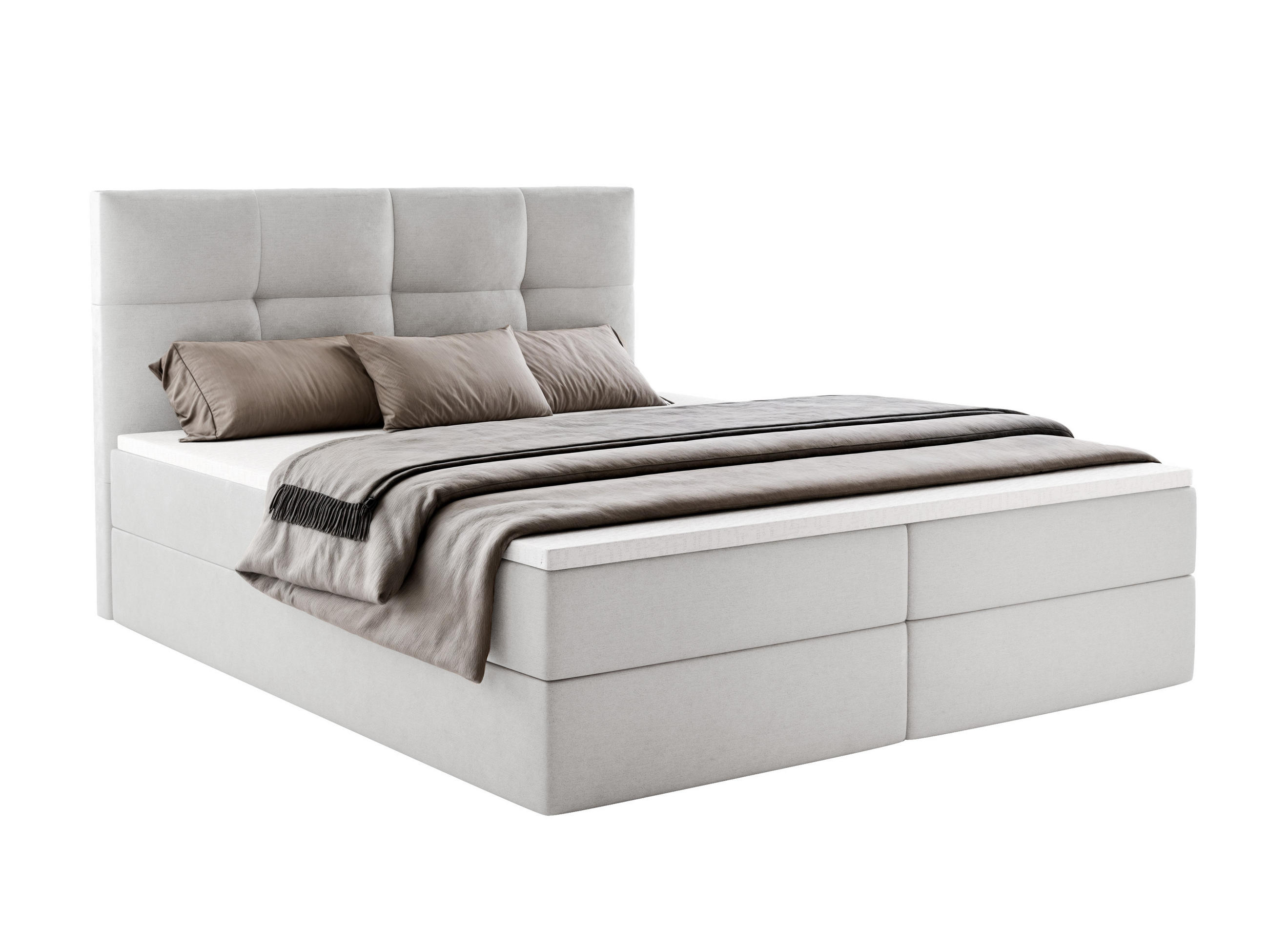 Luxkor24 Boxbett Hellgrau 140x200 cm