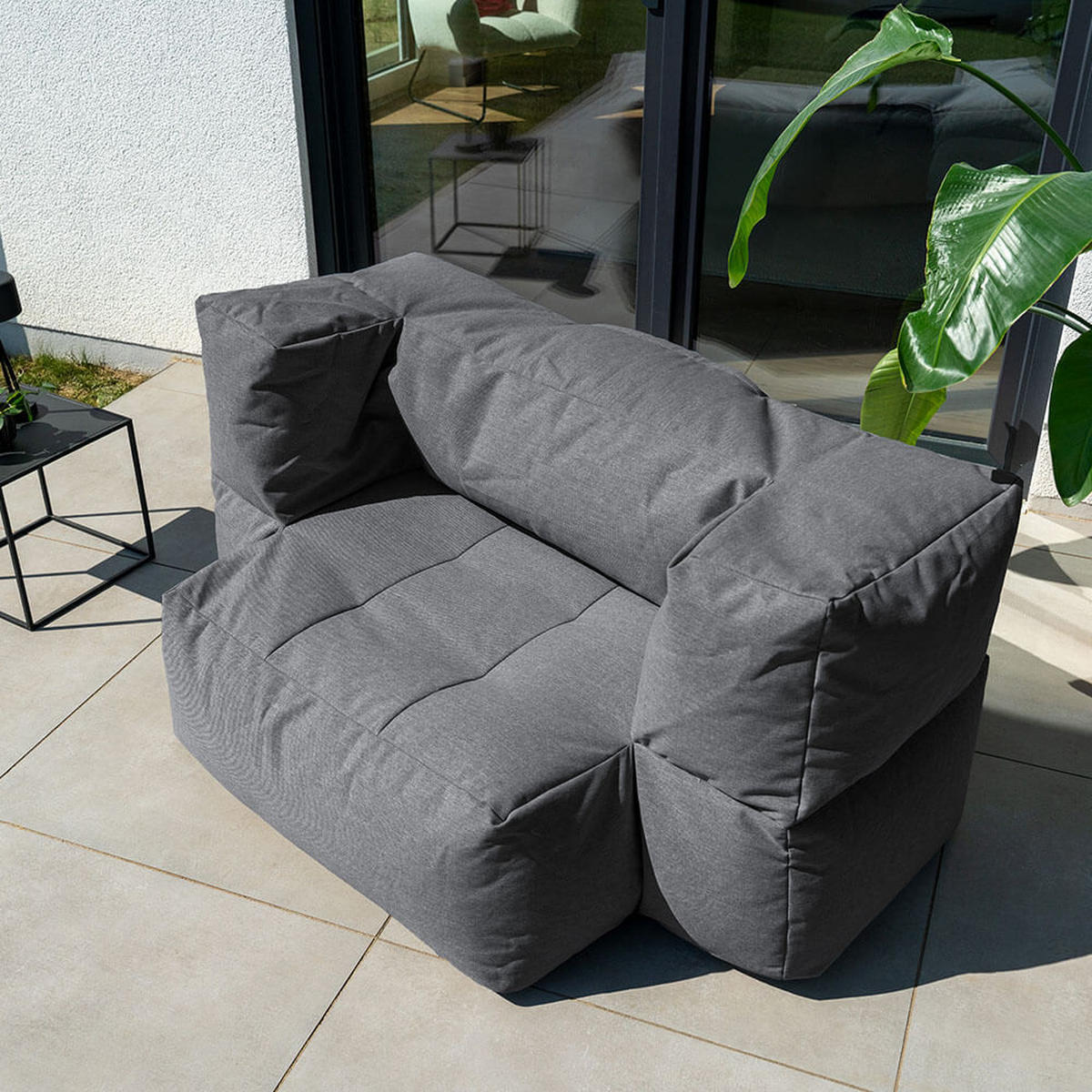 OUTDOOR Sitzsack HEAVEN - Anthrazit - Anthrazit, Textil (152/100/76cm) - Home Deluxe