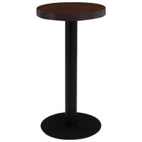 BISTROTISCH Flori rund Dunkelbraun/Schwarz 40 cm MDF - Schwarz, Holz (40/40/75cm) - DELUKE