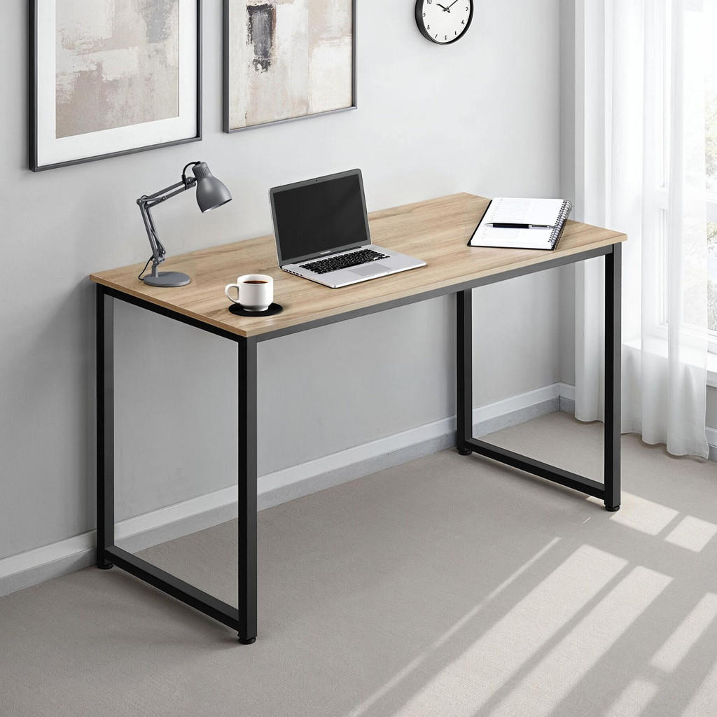 Thumbnail - tectake Schreibtisch, Natur, Holzwerkstoff, Rechteckig, 120x76.5x59 cm, Arbeitszimmer, Schreibtische, Bürotische