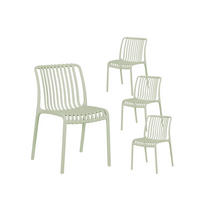 GARTENSTUHL Ollie Grün 45 cm x 78 cm 4er-Set - Grün, Kunststoff (45/78/62cm) - Klast Home