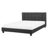 WASSERBETT 160x200 cm Grau La Rochelle - Dunkelgrau, Textil (160/200cm) - Beliani
