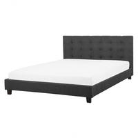 WASSERBETT 160x200 cm Grau La Rochelle - Dunkelgrau, Textil (160/200cm) - Beliani