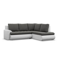 ECKSOFA RECHTS MIT SCHLAFFUNKTION FORESTA, Dunkelgrau + Grau - Dunkelgrau/Hellgrau, Textil (230/200cm) - Mebligo