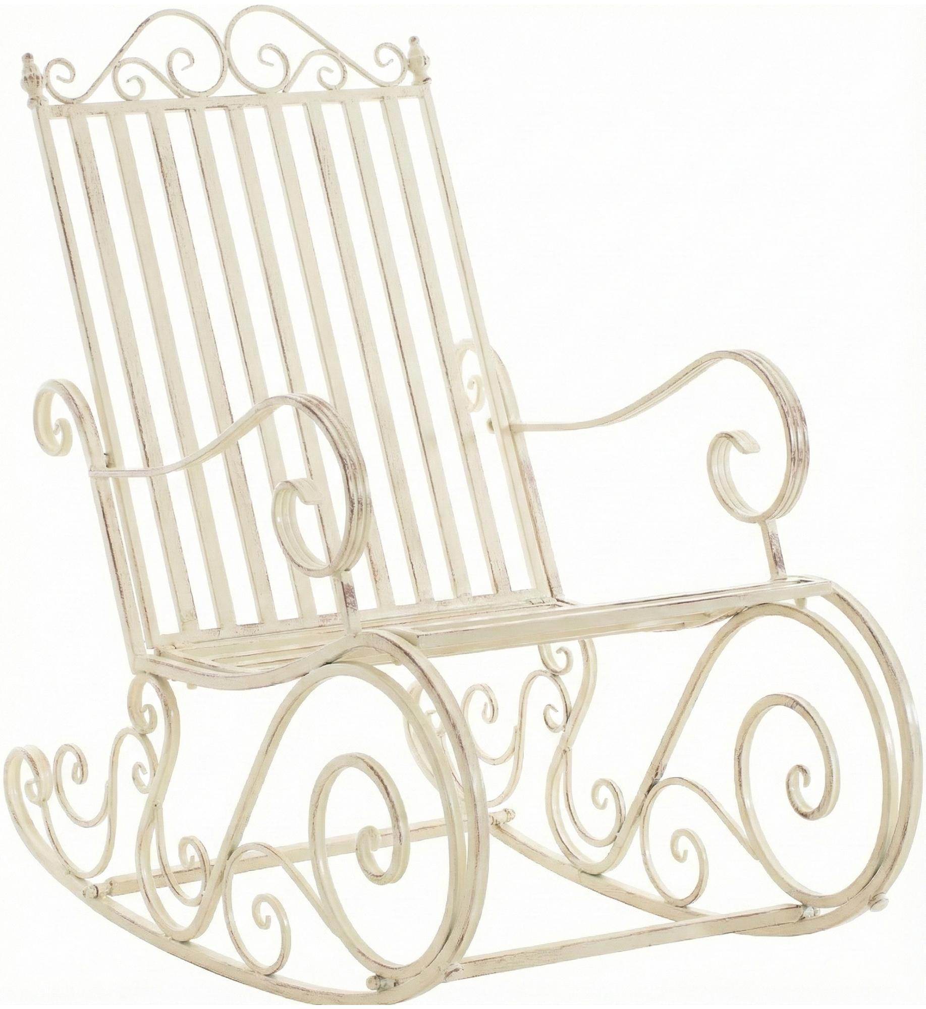 GARTENSCHAUKELSTUHL Metall Antik-Creme - Creme, Metall (56/94/90cm) - CLP
