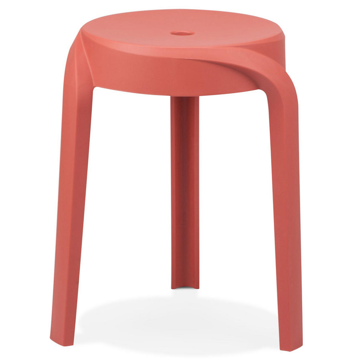 HOCKER POMPA Terrakotta - Rot, Kunststoff (36/45/35cm) - Légia Home