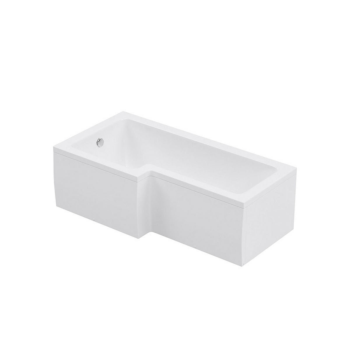 BADEWANNE ELARA - Seitenauslage: Rechts - Weiß, Keramik (170/53/85cm) - Home Deluxe