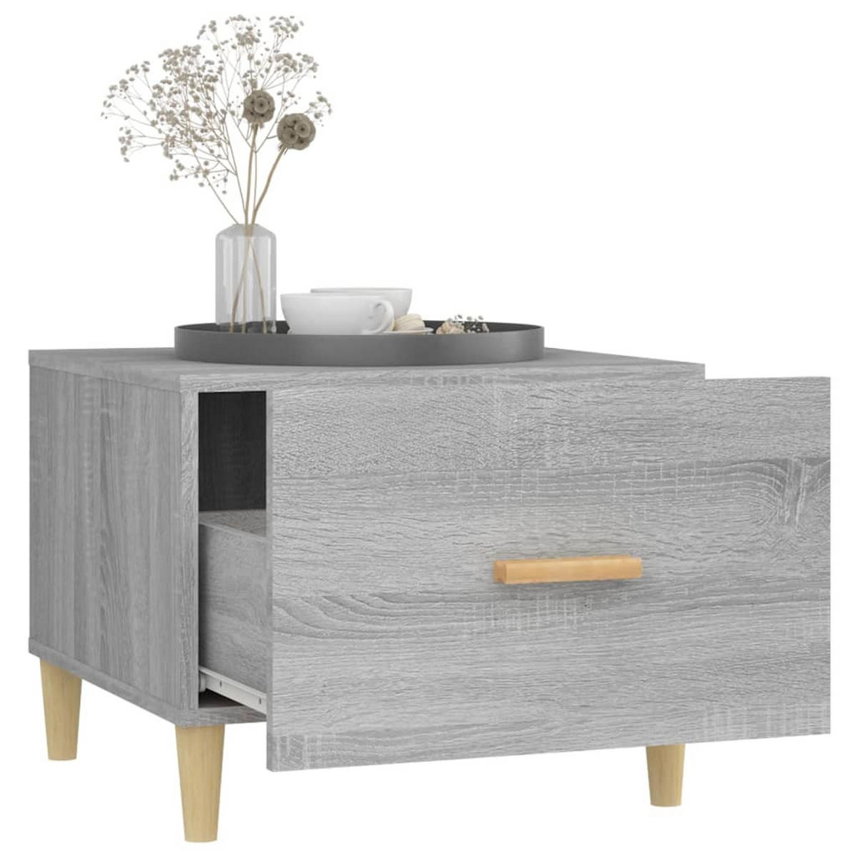 COUCHTISCH Grau Sonoma 50x50x40 cm Holzwerkstoff - Grau, Holzwerkstoff (50/50/40cm) - furnicato