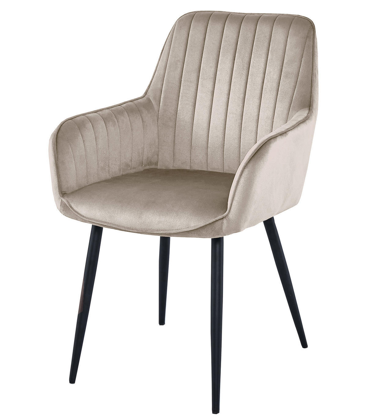 STUHL Dunkelbeige 56,5x60,5 cm SOLDEN Ergonomisch - Schwarz, Metall (56.5/50/60.5cm)