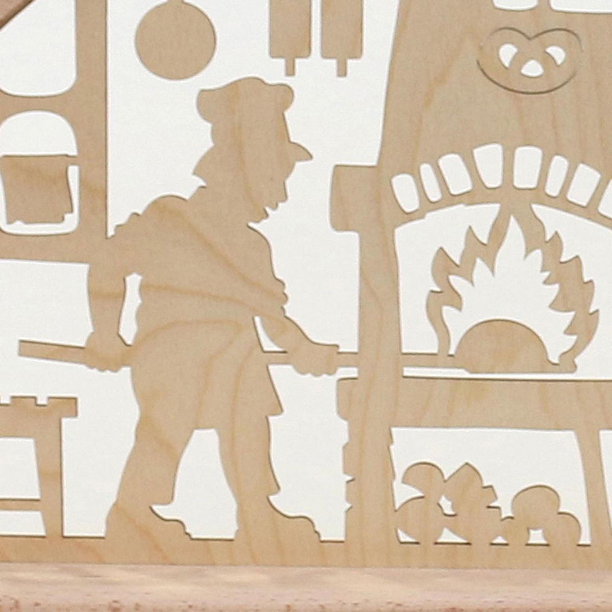 SCHWIBBOGEN Weihnachtsbäckerei 7-flammig - Multicolor, Holz (0.1/1/0.1cm) - Dekoteam24