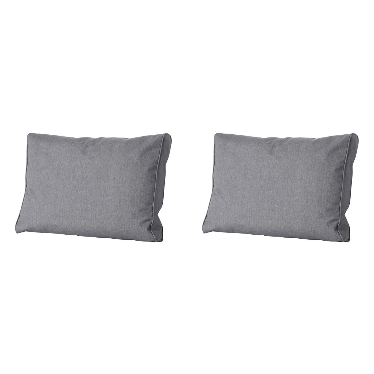 RÜCKENKISSEN Oxford 40/60 cm 2er-Set - Grau, Textil (60/8/40cm) - Madison