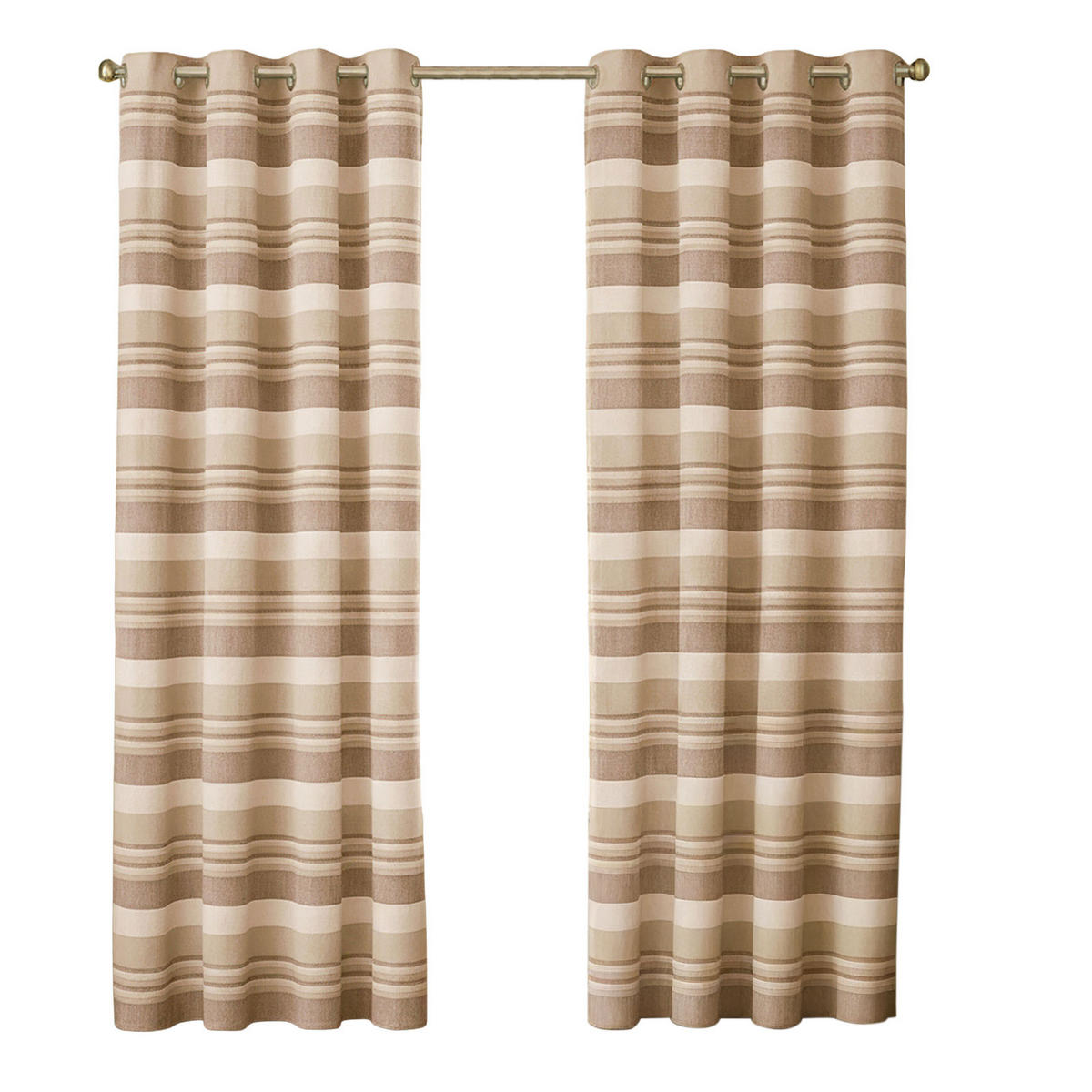 ÖSENVORHANG Morocco blickdicht 2er-Set, 167/228 cm - Beige, Textil (167/228cm) - Homescapes