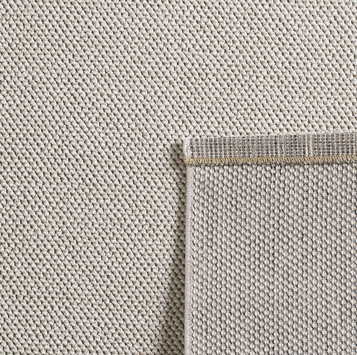 TEPPICH Kurzflor Flachgewebe Uni-Design Polypropylen Wohnzimmer Creme Rechteckig 60x100 - Creme, Textil (60/100cm) - KADIMA DESIGN