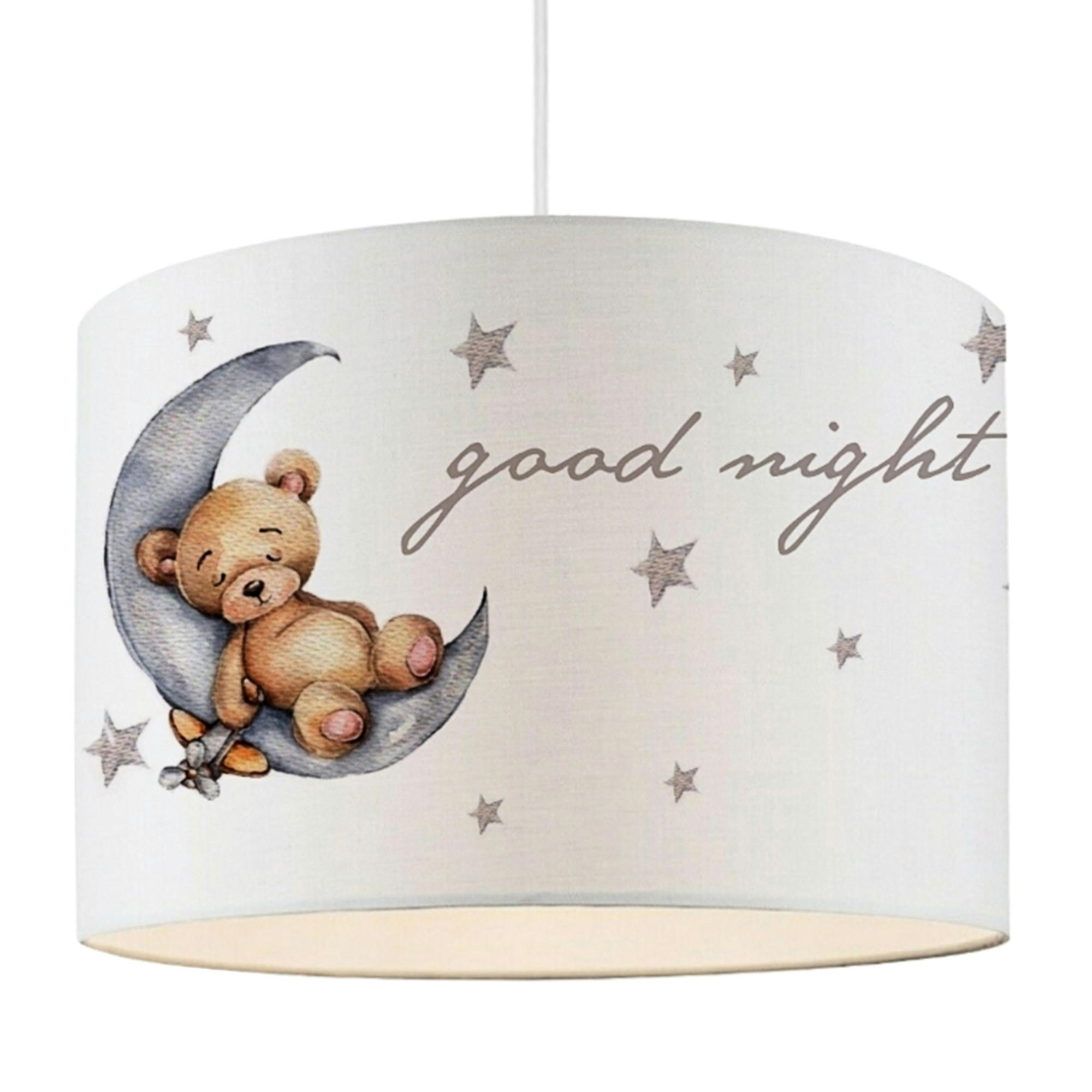 KINDERHÄNGELEUCHTE Rugby - Braun/Grau, Textil (28/28/70cm) - lux.pro