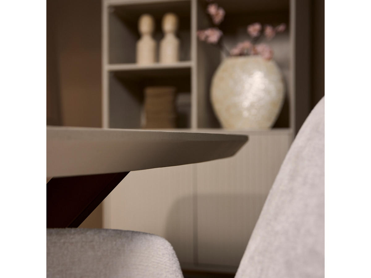 ESSTISCH Dimora Sand | Dänisches Oval 160 cm X 90 cm Sand - Sandfarben, Holz (90/160/76cm) - Villa Möbel