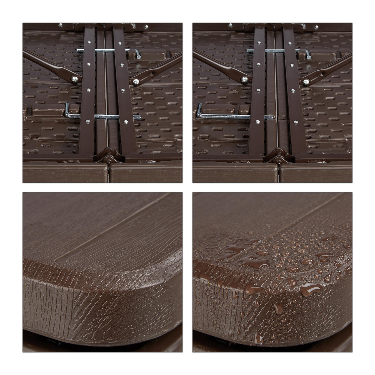 GARTENTISCH - Multicolor, Kunststoff/Metall (74/180/73cm) - Relaxdays