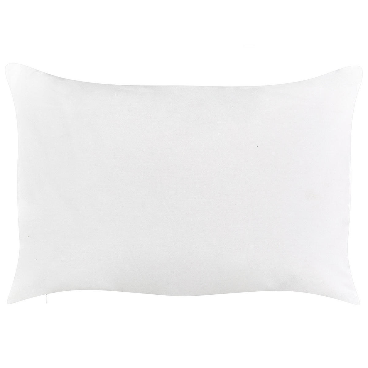 GARTENKISSEN 2er-Set Blattmotiv beige 40/60 cm Torretta - Creme, Textil (60/40cm) - Beliani
