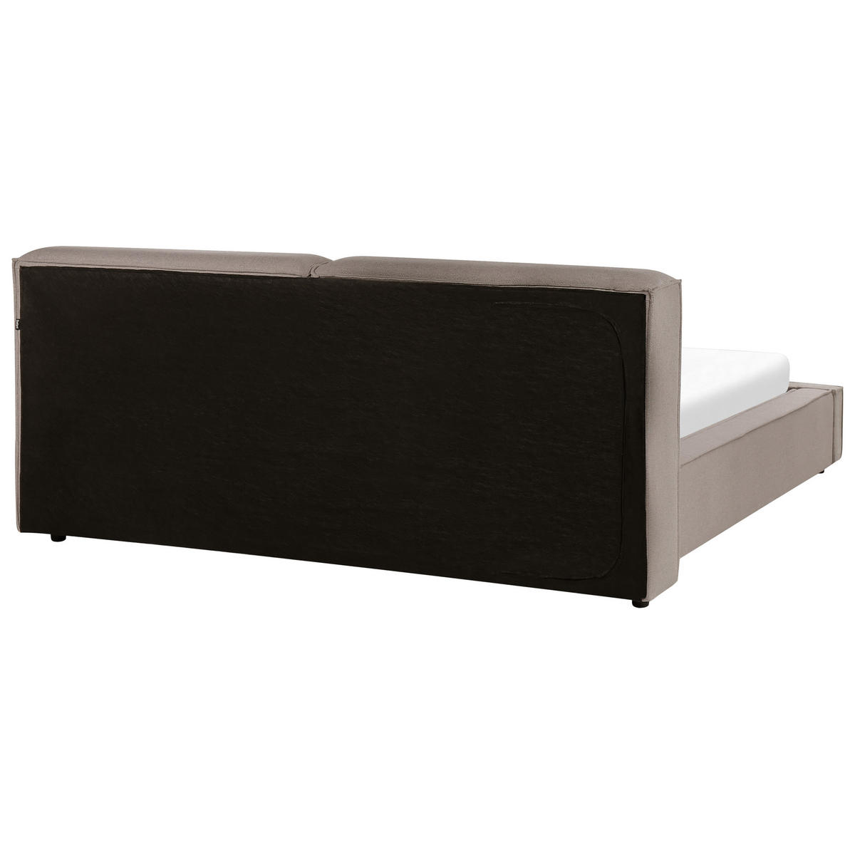 POLSTERBETT mit Lattenrost 180x200 cm Braun Linards - Hellbraun, Textil (180/200cm) - Beliani