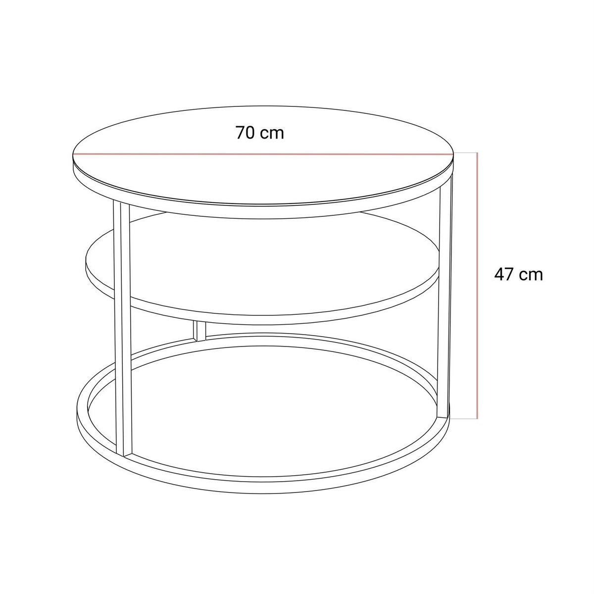COUCHTISCH CIRI GLASS KASCHMIR mit Ablage Platte aus schwarzem Glas - Schwarz, Glas (70/70/47cm) - Lookway