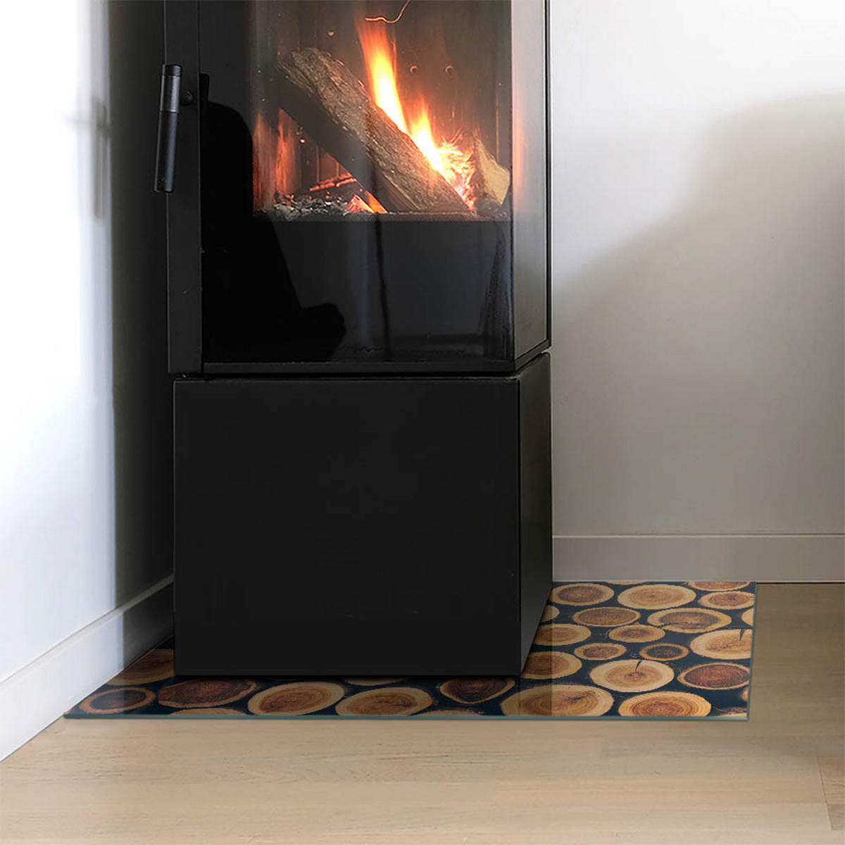 GLASPLATTE für Kamin 60x40 cm - Braun, Glas (60/40/0.4cm) - TULUP