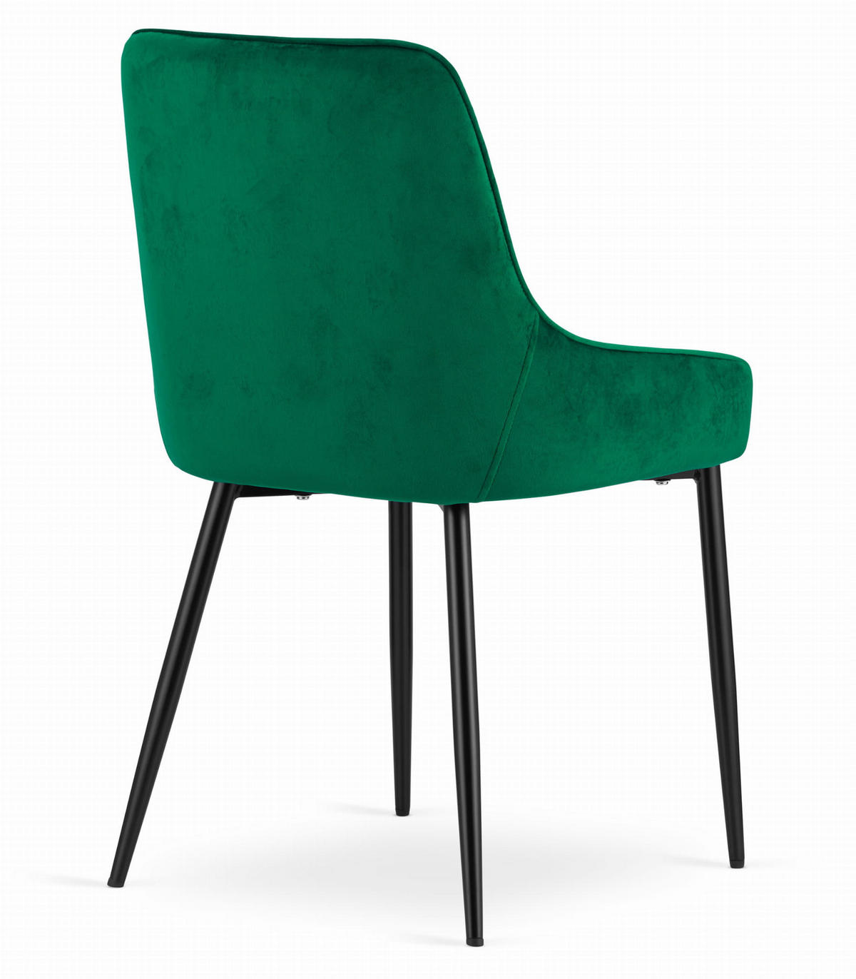 STUHL CLUSONE 2-er Set, Grün, mit Samtstoff gepolstert - Grün, Textil/Metall (49/83/58cm) - Komodee