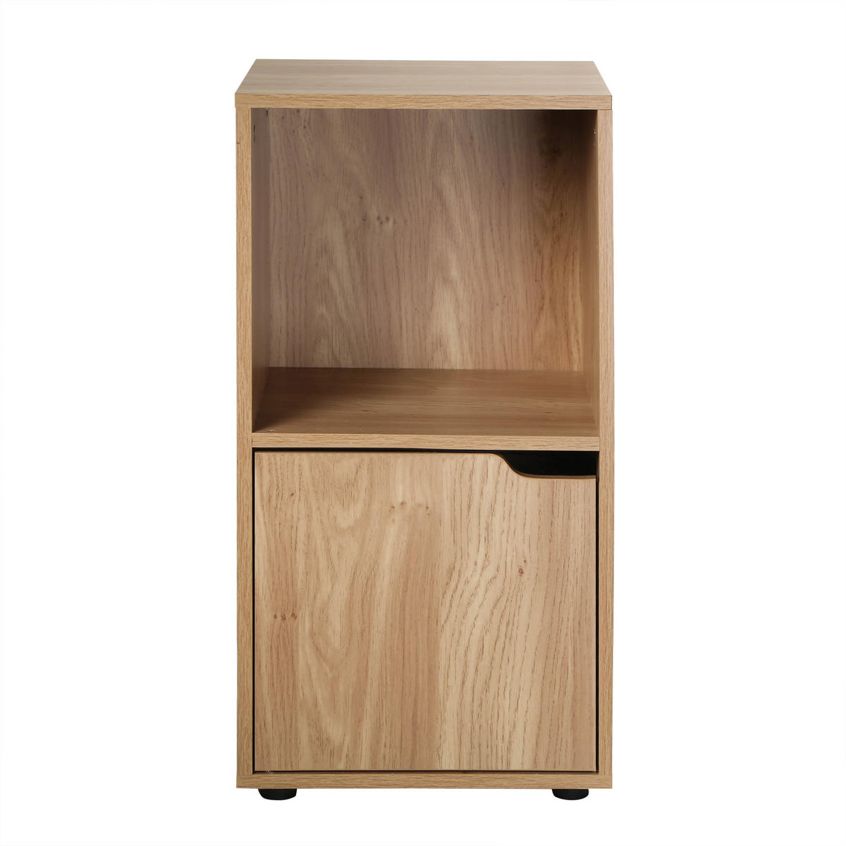 NACHTTISCH mit 2 Fächern im Holzdekor mit 1 Tür - L31 cm - 2er Set - Apfelbaumfarben, Holzwerkstoff (29/61.6/30.7cm) - Calicosy