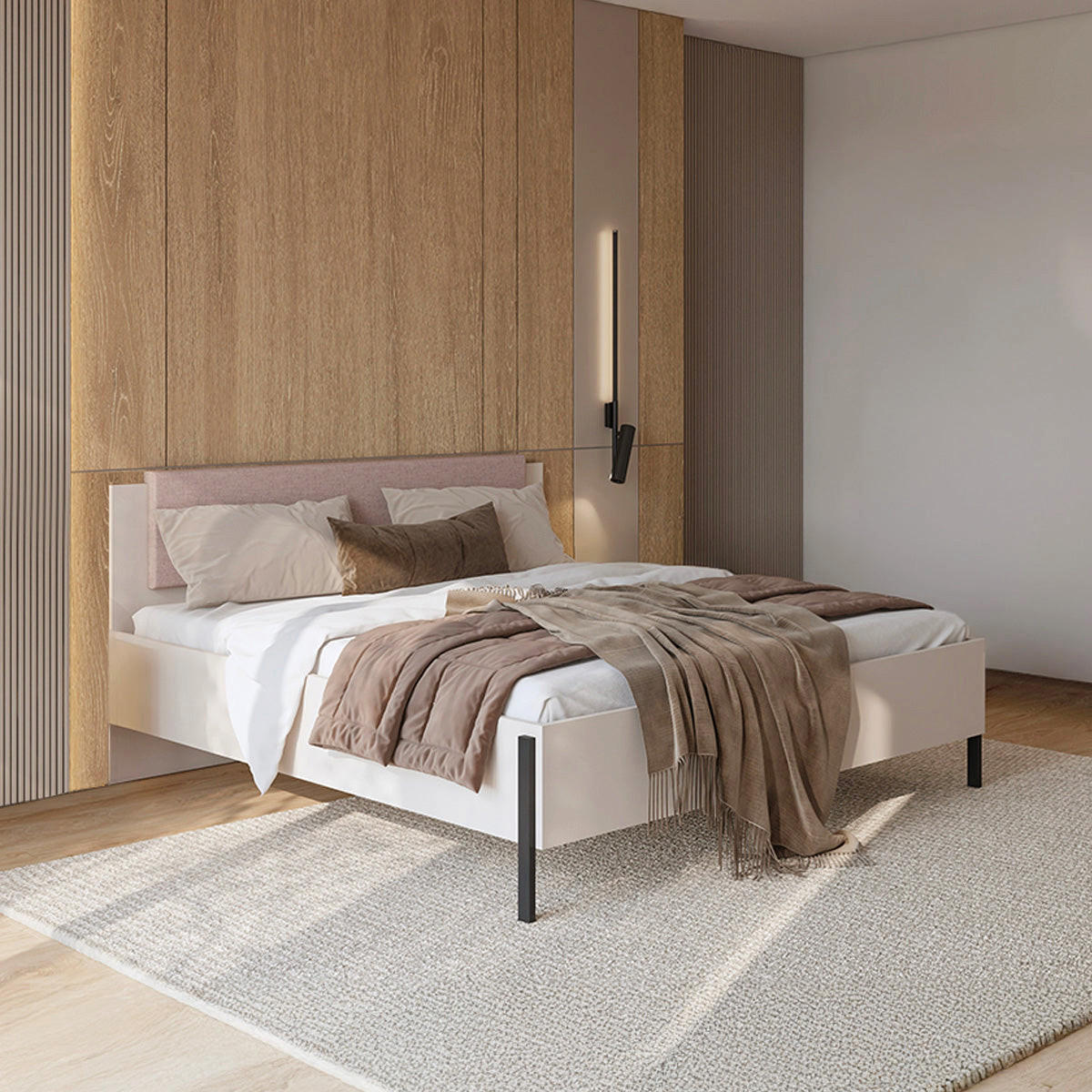 BETT 160/200 Bérénice Kaschmir - Beige, Holzwerkstoff (160/200cm) - Petits-meubles