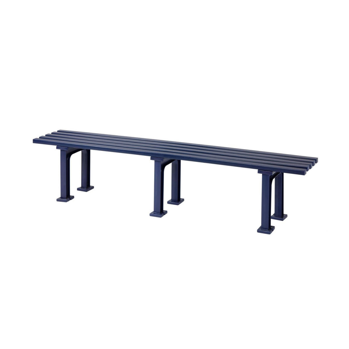GARTENBANK Kuba 4 Sitzer Blau 42 x 200 x 37 cm Witterungskunststoff & UV Beständiger Kunststoff - Blau, Kunststoff (200/42/37cm) - PROREGAL