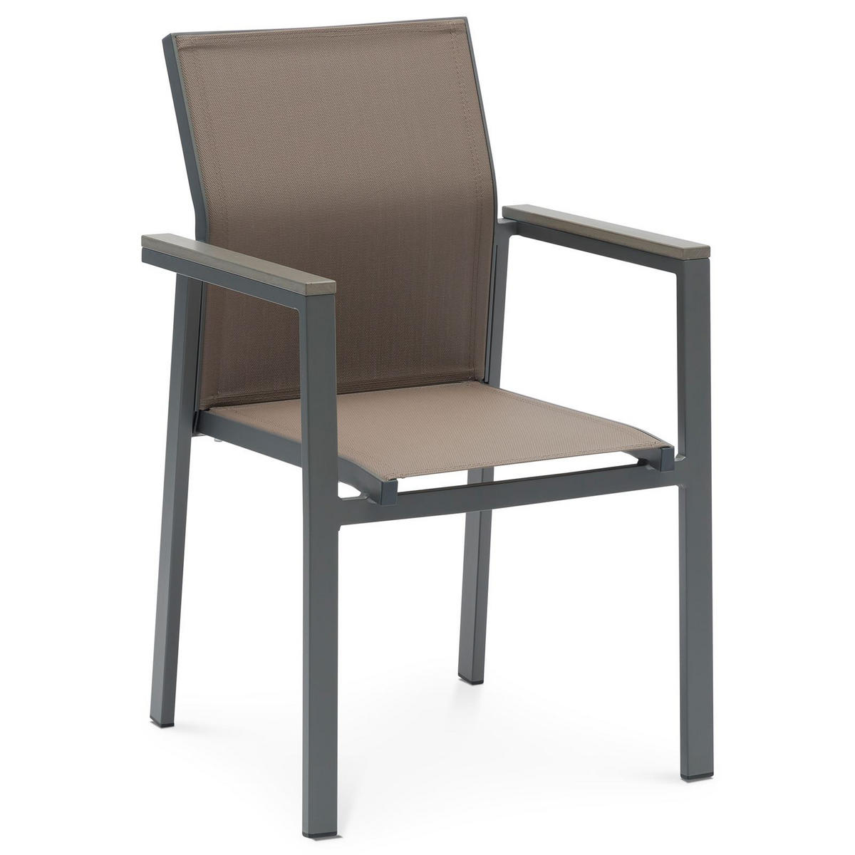 GARTENMÖBEL SET WINDY 7er Set grau - Grau, Metall - IDIMEX