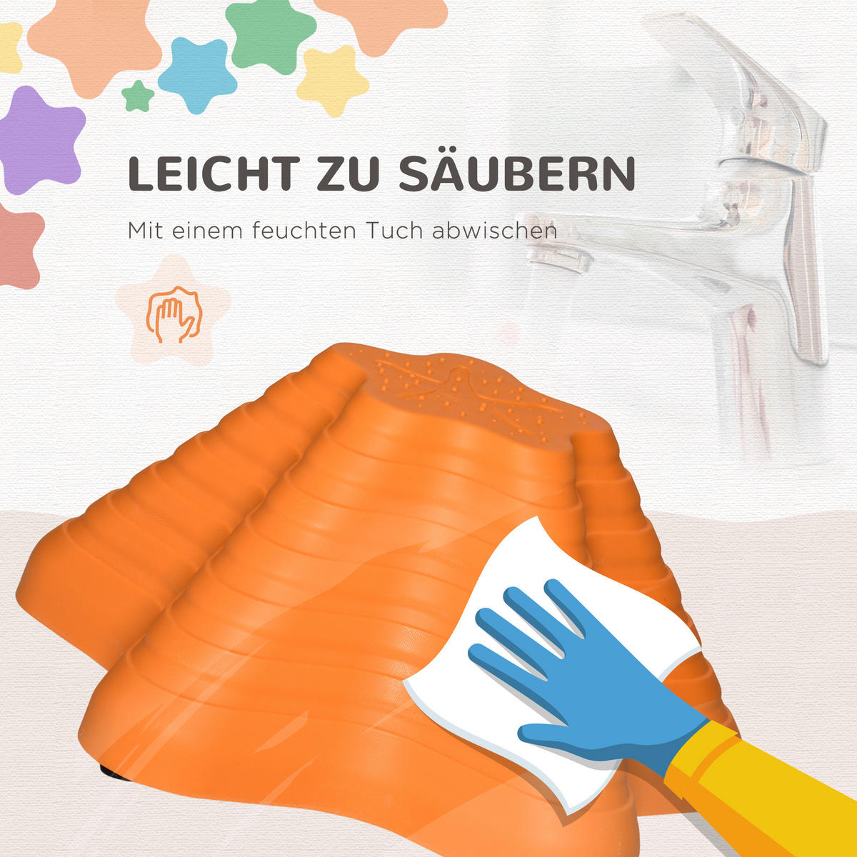 FLUSSSTEINE, PP, Mehrfarbig, 40,5L x 40,5B x 20H cm - Multicolor, Kunststoff (40.5/20/40.5cm) - Outsunny