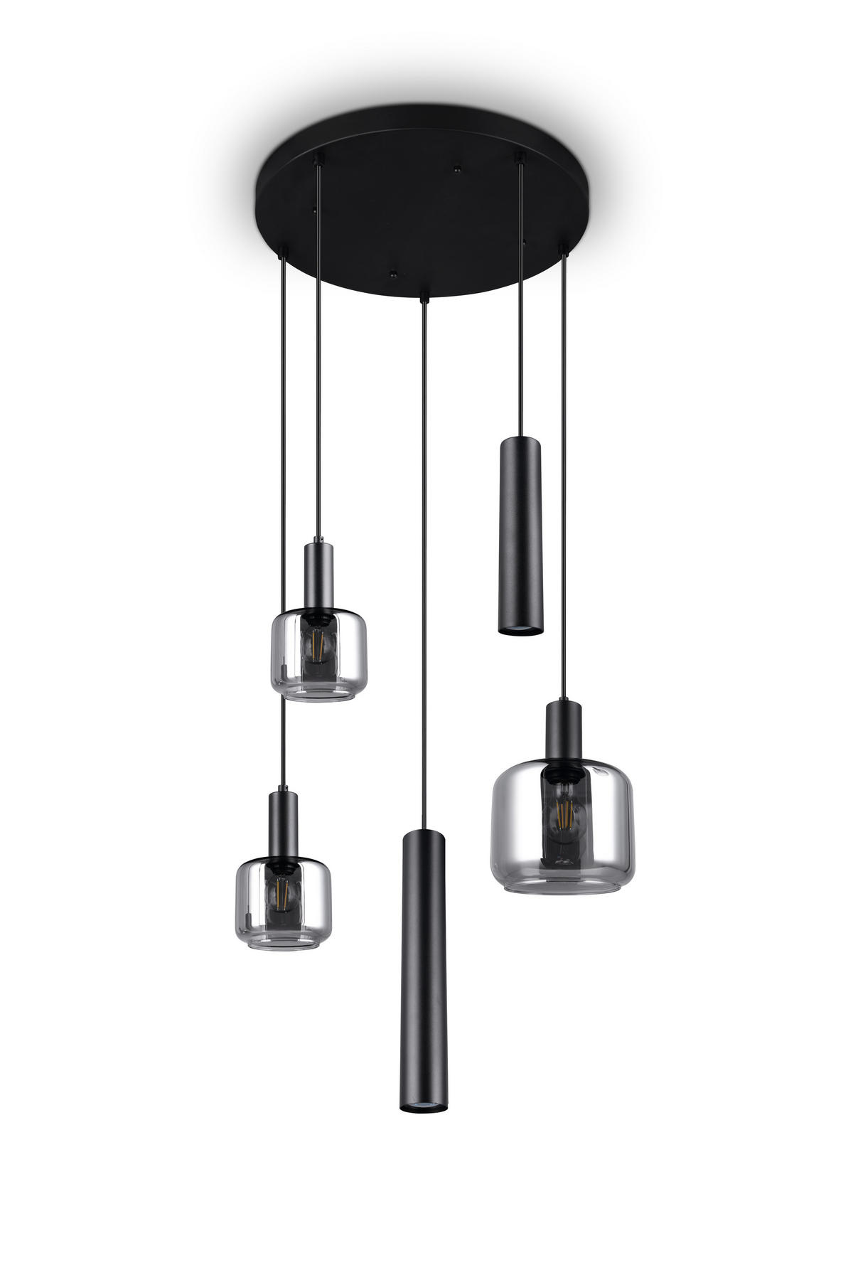 HÄNGELAMPE MATARO - Schwarz - 40/40/150 cm - Schwarz, Metall (40/40/150cm) - Trio Leuchten