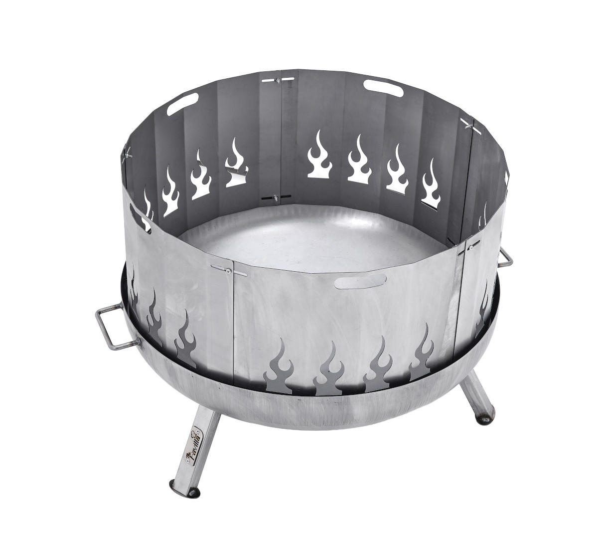 FEUERSCHALE Bombe Basic Ø 64,5 cm  robust aus Stahl - Grau, Metall (64.5/30/64.5cm) - The Favilla