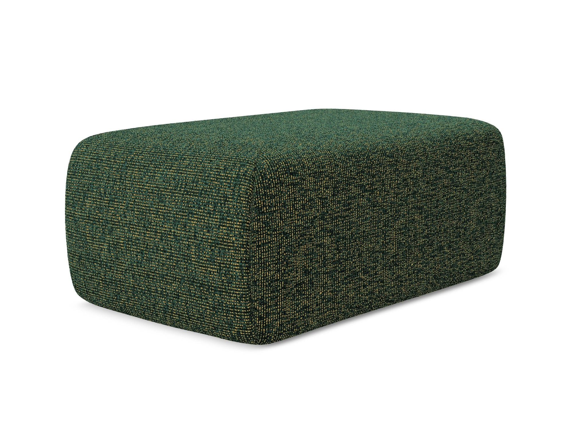 POUF Strukturstoff Stoff Grün - Schwarz/Grün, Kunststoff/Textil (102/40/62cm) - Makamii