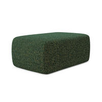 POUF Strukturstoff Stoff Grün - Schwarz/Grün, Kunststoff/Textil (102/40/62cm) - Makamii