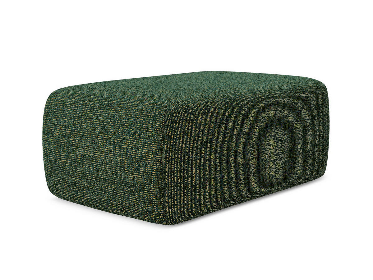 POUF Strukturstoff Stoff Grün - Schwarz/Grün, Kunststoff/Textil (102/40/62cm) - Makamii