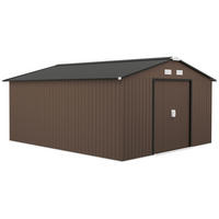 GARTENHAUS Braun 386.0/340.0/200.0cm - Braun, Metall (340/200/386cm)