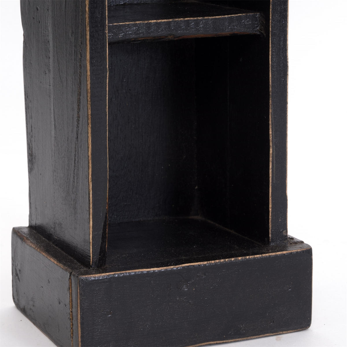 CD REGAL TOWER Mahagoni Massivholz, 4 Fächer 09 voodoo - schwarz - Schwarz, Holz (16/76/15cm) - DESIGN DELIGHTS