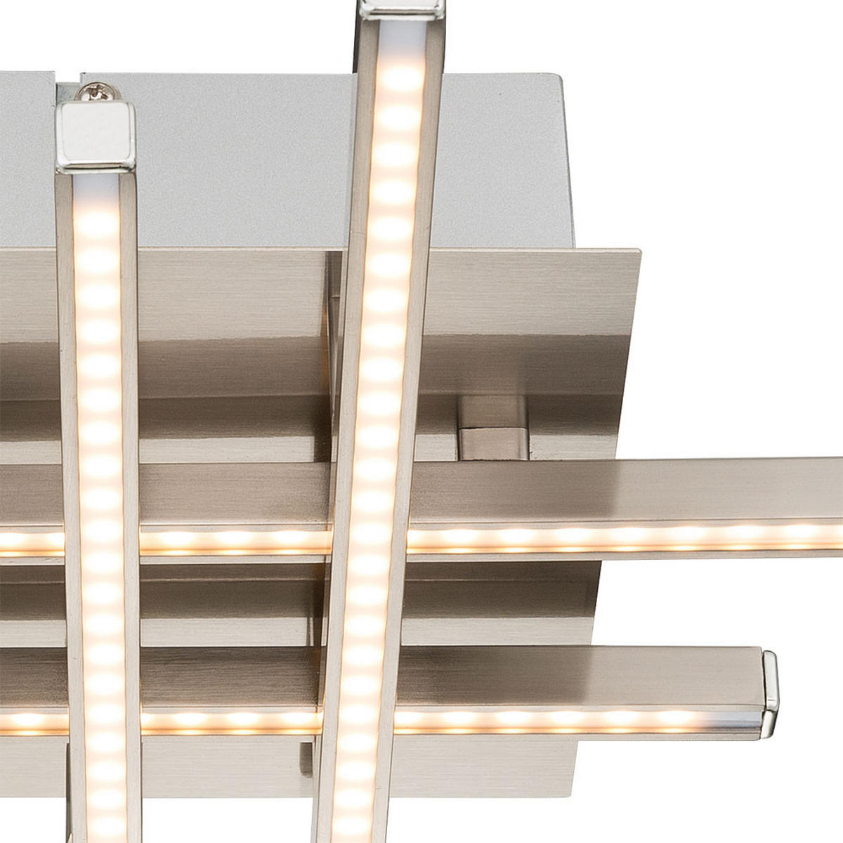 LED DECKENLEUCHTE Mike Silber Metall - Silberfarben, Metall (40/40/8cm) - Globo Lighting