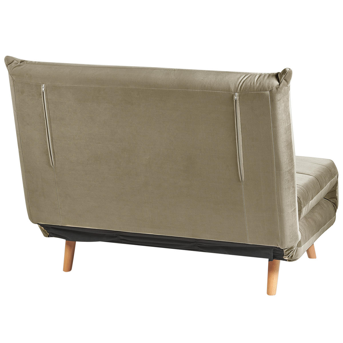 1-SITZER-SCHLAFSOFA Samtstoff Olivgrün Setten - Olivgrün, Textil (104/82/190cm) - Beliani