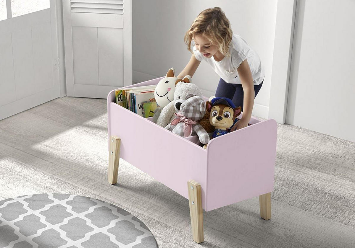 KINDERZIMMER Set Karilynn 3 Massivholz+MDF rosa - Rosa, Holz (230/73/130cm) - 58aufmkessel