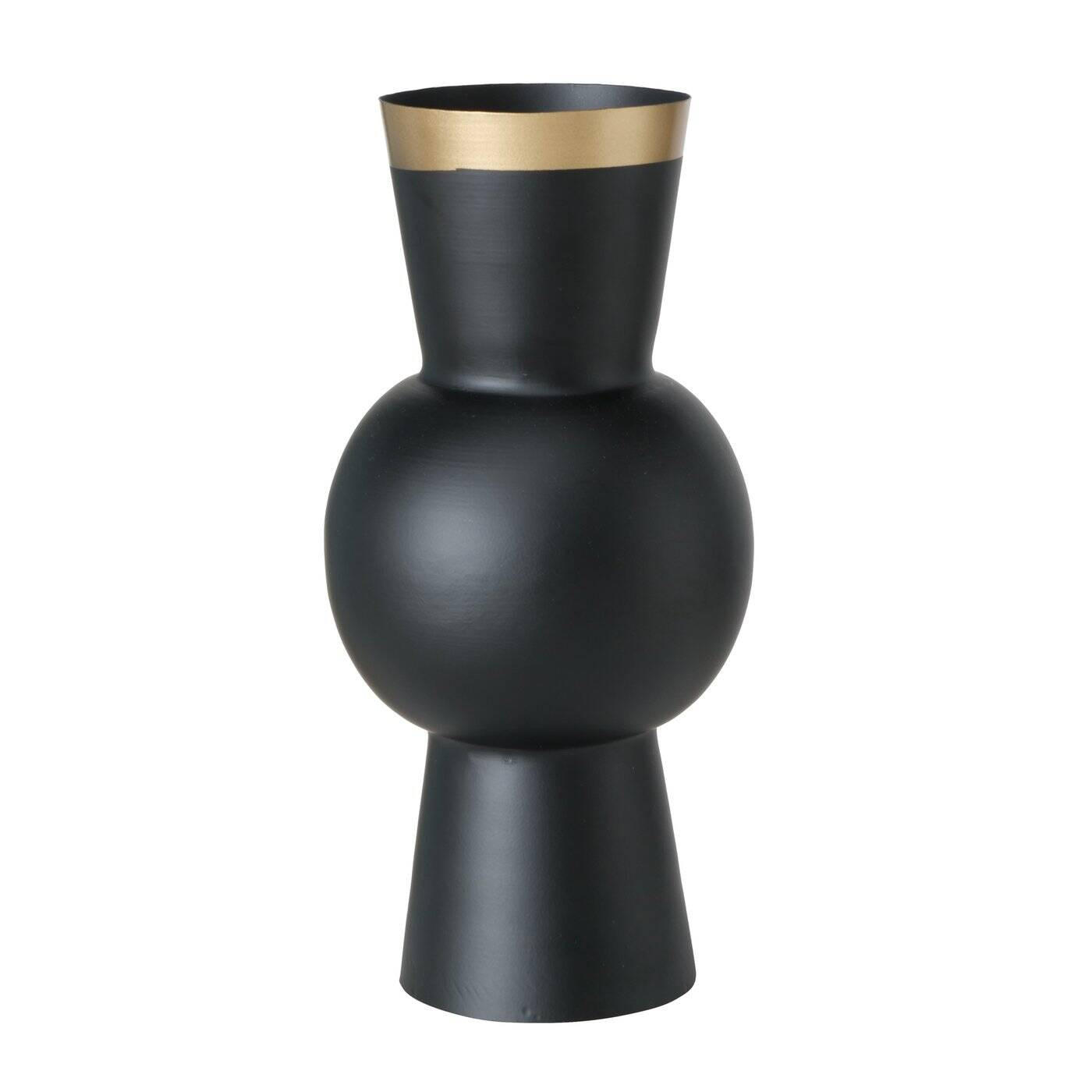 VASE Varnjo 30 cm - Schwarz, Metall (30cm) - Boltze Home
