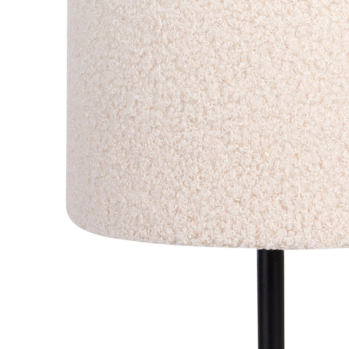 TISCHLEUCHTE Beige/Schwarz Vinazco - Beige/Schwarz, Textil (20/20/40cm) - Beliani