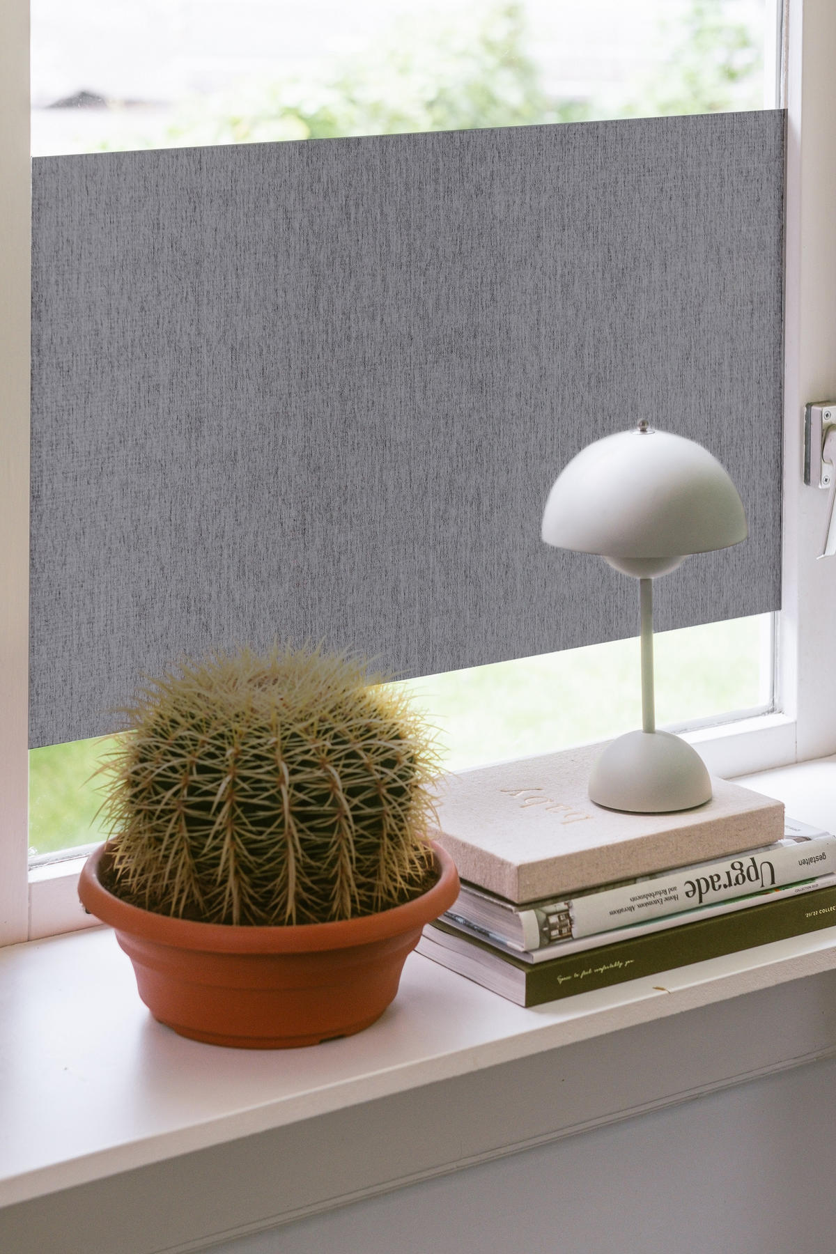 FENSTERFOLIE Textil 150x45 - Anthrazit/Schwarz, Kunststoff (45/1/150cm) - Art for the Home