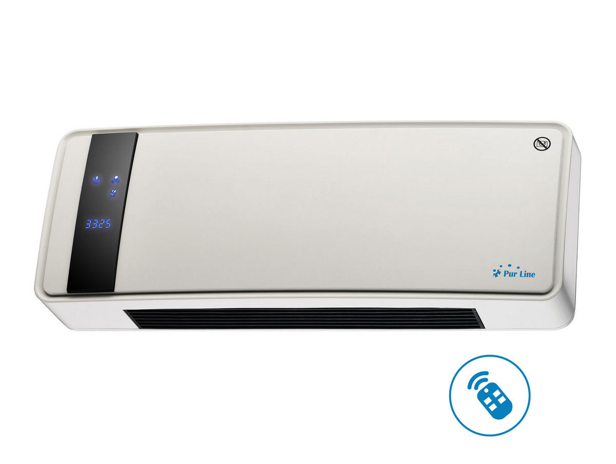 SPLIT-WANDHEIZUNG Weiß mit Fernsteuerung und Programmierung 2000 W - Weiß, Kunststoff (50/19/14cm) - Purline