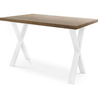 ESSTISCH Luiza rechteckig ausziehbar, Lefkas Eiche 120-220/80/76 cm - Alteiche/Weiß, Holzwerkstoff/Metall (120/80/76cm) - WFL GROUP
