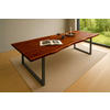 ESSTISCH MAX - Nussbaumfarben/Schwarz, Holz/Metall (100/300/77cm) - SAM
