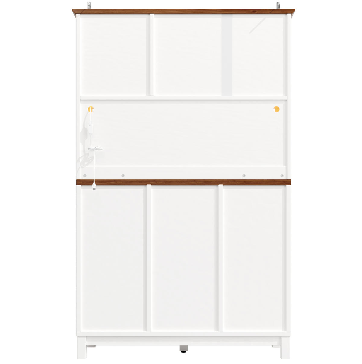 VISOKI element, 104/40/180 cm, MDF/metal/staklo bijeli, s LED rasvjetom i kliznim vratima - bijela, staklo (104/180/40cm) - BEAOK