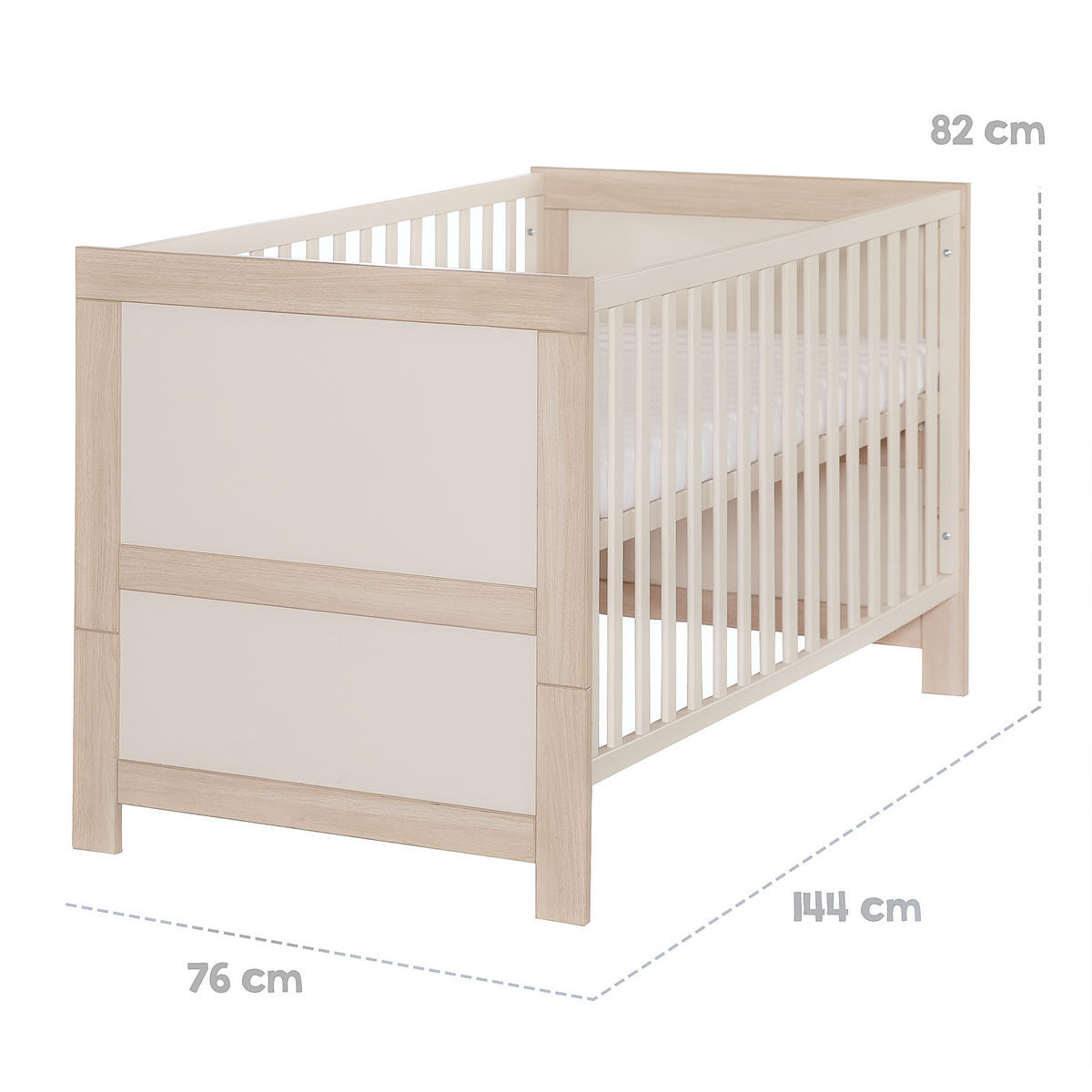 BABYZIMMER-SET Momo 3-teilig - Kaschmir, Holz/Holzwerkstoff (118/190/52cm) - Roba